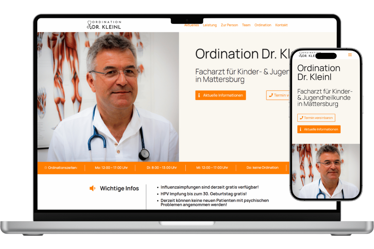 Webdesign Eisenstadt_Projekt_Ordination Dr Kleinl