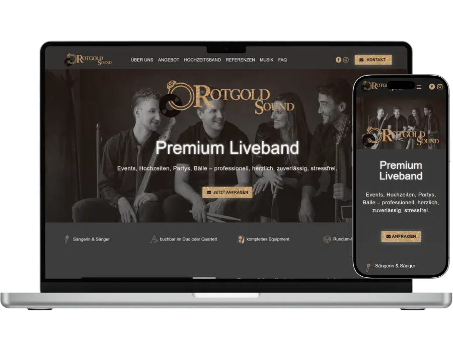KuK Digital Webdesign Projekt Referenz (5) Website Referenz Rotgoldsound