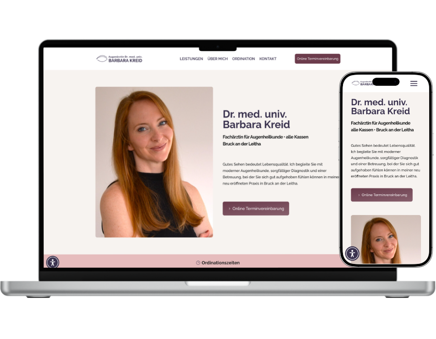 Website Referenz Augenzentrum Bruck